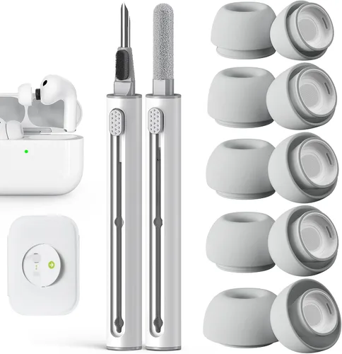 Miniatura 19 de Pohgelan Compatible con AirPods Pro de 2ª/1ª Generación Puntas de Repuesto para Auriculares, con Orificio de Reducción de Ruido y Pantalla