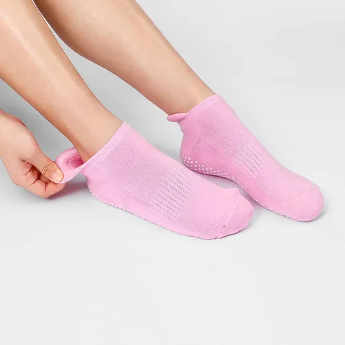 Miniatura 7 de Calcetines de agarre para mujer, pilates, yoga, calcetines de hospital antideslizantes con pinzas para mujer, calcetines adhesivos con cojín