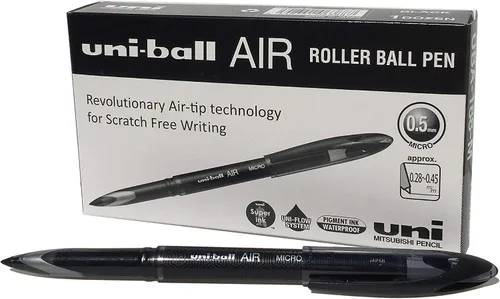 uni-ball UB-188-M Micro Air Rollerball Plumas. Punta premium de 0.020 in para escritura a mano súper suave. Escribe como una pluma estilográfica.