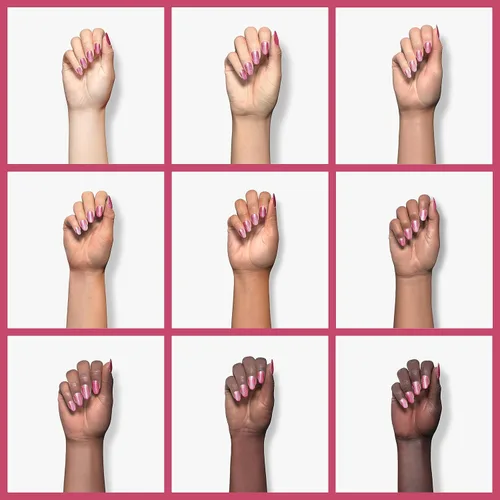 Miniatura 4 de Beetles - Esmalte de gel rosa con purpurina, 1 unidad de 0.5 onzas líquidas de gel de diamante con purpurina, uñas de color rosa intenso con besos B