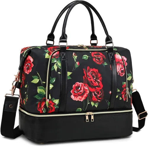 Miniatura 18 de CAMTOP - Bolsa de viaje de fin de semana para mujer, bolsa de lona con espacio para laptop de15.6 pulgadas