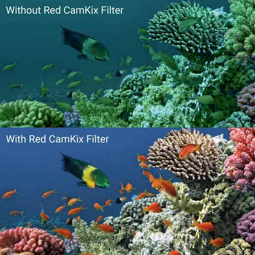 Miniatura 4 de Juego de lentes para sumergir cámara GoPro HERO, en colores variados para filmar y tomar fotografías debajo del agua, colores vívidos, con contraste