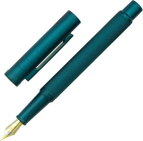 Miniatura 9 de Hongdian Bolígrafo Rollerball Bosque Azul Oscuro con Repuesto de Tinta Negra Schmidt, Diseño Clásico con Estuche de Metal para Firma de Negocios