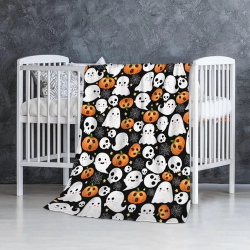 Miniatura 55 de Manta de murciélago de Halloween para bebé, regalo súper suave, manta acogedora para recién nacido, manta de recepción para bebé, manta para cuna