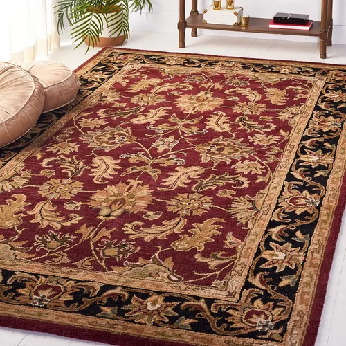Miniatura 7 de Safavieh colección Heritage HG628A - tapete oriental tradicional hecho a mano de lana verde oscura y dorada, Lana, negro / beige (Black/ Beige)