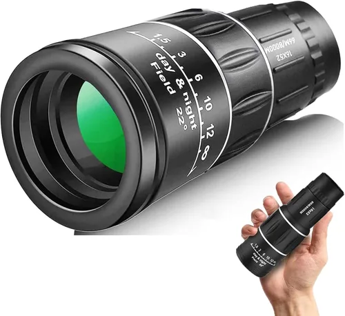 16x52 Mini Telescopio Monocular de Alta Potencia para Adultos, Regalos de Cumpleaños para Hombres Papá Él Marido Niños Adolescentes, Alcance