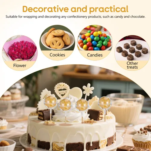 Miniatura 3 de EXCEART Envolturas de trufas para embalaje de dulces, 25 piezas de mini tazas de chocolate de 2.16 x 1.57 x 1.57 pulgadas, envoltorios decorativos
