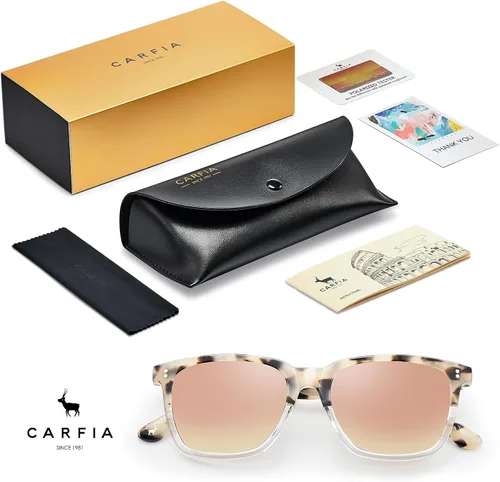 Miniatura 94 de Carfia Chic - Lentes de sol polarizados para mujer, protección UV400, marco de acetato pulido a mano