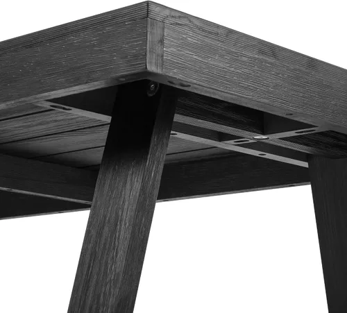 Miniatura 3 de Plank+Beam - Mesa de comedor de 48 pulgadas estilo granja, mesa de cocina rústica de madera maciza, mesa de comedor para el comedor, mobiliario