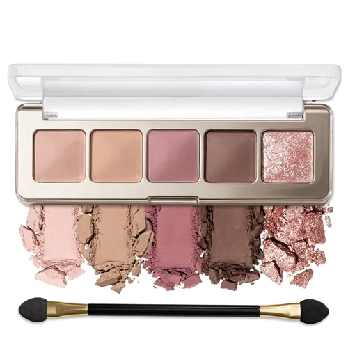 Miniatura 9 de Erinde Paleta de maquillaje de sombra de ojos de 9 colores con purpurina y lavanda brillante y mate, violeta, malva, púrpura oscura, plateado