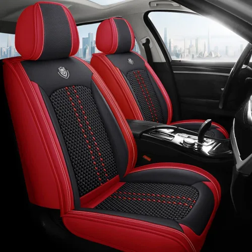 Miniatura 10 de Juego de 2 fundas de asiento delanteras para Volvo XC40 Recharge Pure Electric 2021-2023, fundas antideslizantes de seda de hielo y cuero