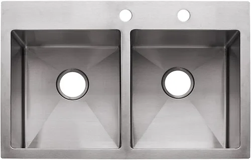 Franke - Fregadero de cocina Vector de 25 pulgadas. De montaje dual, una sola batea, 1 agujero y 9 pulgadas de profundidad con sistema de