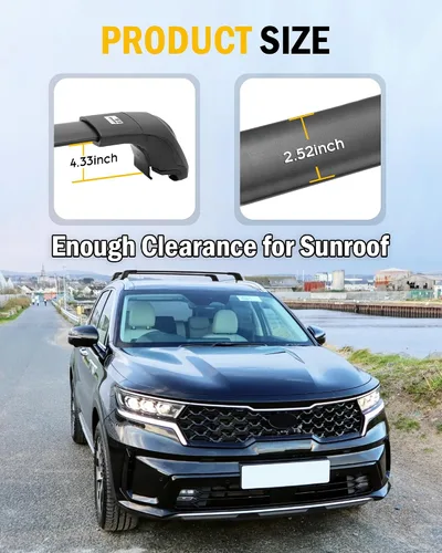Miniatura 6 de Barras transversales para portaequipajes de techo de 260 libras para KIA Sorento y Sorento 2021-2026 HYBIRD y Sorento barras transversales de carga