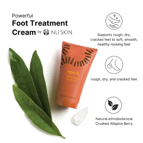 Miniatura 3 de Nu Skin Epoch Sole Solution Tratamiento para pies Crema hidratante intensiva para pies secos, piel áspera y talones Suaviza los callos
