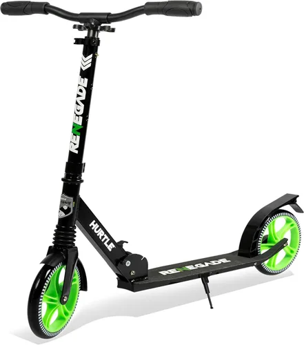 Miniatura 11 de Hurtle Renegade Kick Scooter for Kids, Teenagers & Adults - 2-Wheel Folding Scooter with Adjustable T-Bar Handlebar - Alloy Anti-Slip Deck Graffiti
