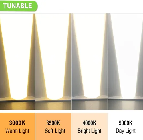 Miniatura 4 de Cortelco Luz LED Troffer de 2 x 4 - 25 W/30 W/35 W/40 W/50 W, hasta 7500 lúmenes, 4 CCT seleccionables 3000 K/3500 K/4000 K/5000 K, panel de techo