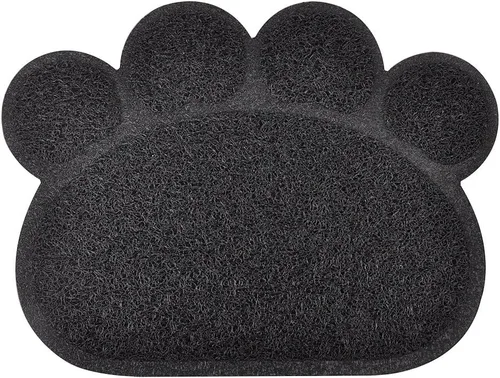 Miniatura 8 de DM Tapete para caja de arena para gatos en forma de pata, 10 colores disponibles, 15.75 x 11.75 pulgadas (Ártico)