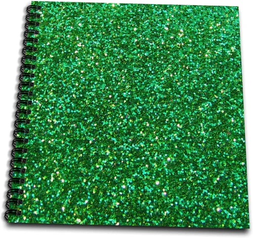 Miniatura 2 de 3dRose db_112931_3 - Foto verde esmeralda con purpurina de imitación de textura brillante Bling Sparkles Sparkle Glam Glamorous Diva Mini Bloc