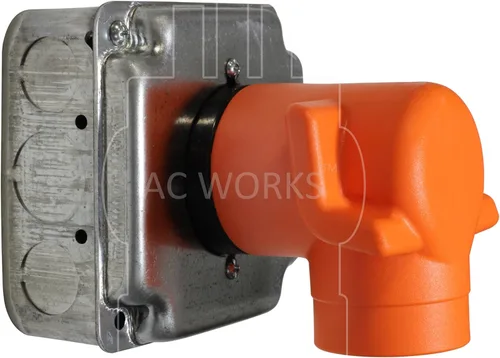 Miniatura 6 de AC WORKS Adaptador de salida de pared para secadora de 30 amperios y 3 clavijas (para bloqueo L6-30 30A 250V)