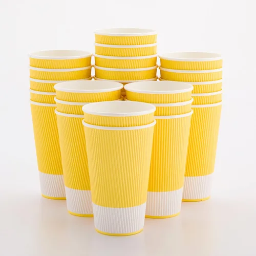 Miniatura 21 de Vasos de café de papel aislado de pared corrugada, 12 onzas, 12 onza, Negro