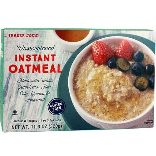 Trader Joe's - Avena instantánea sin azúcar sin gluten, 11.3 onzas, 8 paquetes por caja (caja de 2)