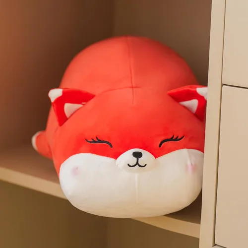 Miniatura 6 de FFxiong Peluche de zorro de 22 pulgadas, almohada grande y suave para el cuerpo, juguete de peluche Kawaii para niñas, regalos para niños, niñas