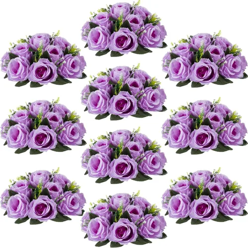 Miniatura 46 de Centros de mesa de flores para mesas de boda: decoraciones de mesa de Halloween, bolas de flores negras, centros de mesa para compromiso, ceremonia