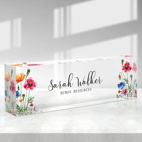 Miniatura 34 de Placa de nombre personalizada, placa de nombre de escritorio personalizada, accesorios de oficina de acrílico, regalos de agradecimiento