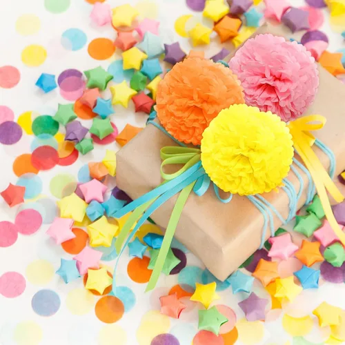 Miniatura 4 de Bouiexye - 60 hojas de papel de seda multicolor, papel de seda arco iris a granel, para envolver regalos, bricolaje, arte, manualidades, flores