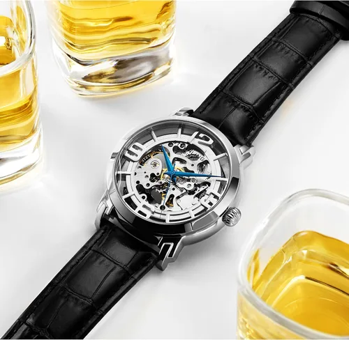 Miniatura 3 de Stuhrling Original Skeleton Watches for Men - Mens Automatic Watch Self Winding Mens Dress Watch - Mens Winchester 44 Elite Watch Mechanical Watch