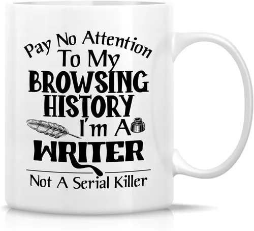Miniatura 9 de Retreez Taza divertida - Soy un escritor, cualquier cosa puede ser utilizada en una historia, 11 Oz Tazas de café de cerámica - Taza graciosa