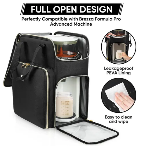 Miniatura 2 de Estuche de transporte compatible con Baby Brezza Formula Pro Advanced Formula Pro, bolsa de viaje con mezclador de fórmula aislada con correa