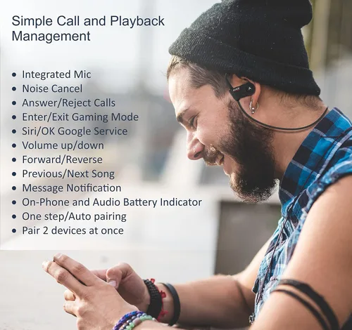 Miniatura 5 de AVAZI Auriculares inalámbricos Bluetooth 5.1, deportivos IPX7 impermeables, auriculares intrauditivos estéreo de alta fidelidad con graves más