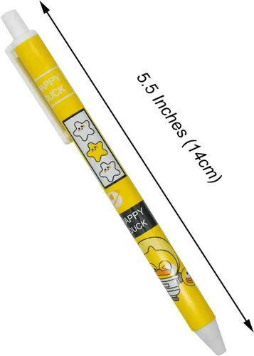 Miniatura 5 de 12 bolígrafos de gel retráctiles con diseño de animales de dibujos animados, bonitos bolígrafos de gel retráctiles Kawaii, tinta negra