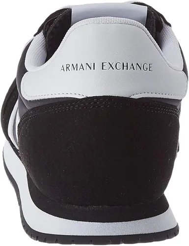 Miniatura 3 de AX ARMANI EXCHANGE Tenis con logo y cordones para hombre, Negro + Blanco