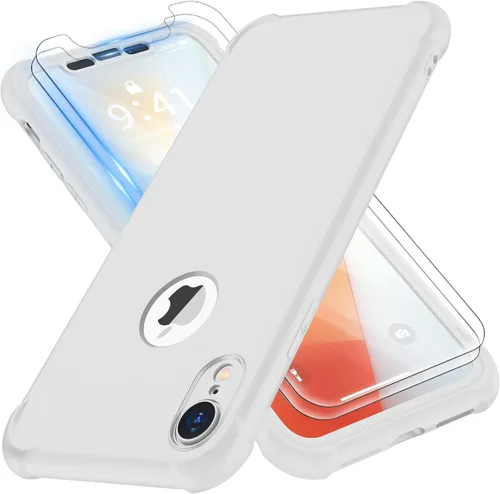 Miniatura 12 de ORETECH Funda para iPhone XR, con [2 x Protectores de Pantalla] [Prueba de Caídas de Grado Militar de 10 Pies] [Protección de Cámara] 360° A Prueba