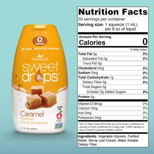 Miniatura 2 de SweetLeaf Sweet Drops - Edulcorante líquido de stevia saborizado, extracto de stevia, cero calorías, sin gluten, apto para dieta cetogénica, sin