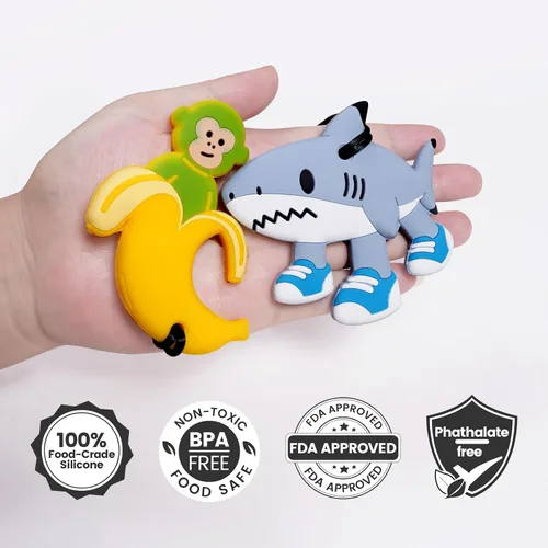 Miniatura 3 de 2 piezas de collar sensorial de silicona para niños y niñas, collar masticable para niños con autismo, TDAH, motor oral, necesidades de morder