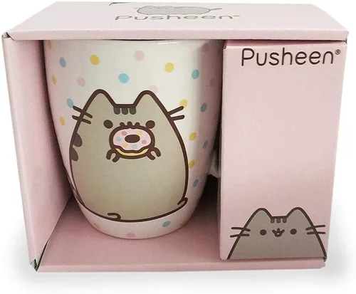 Miniatura 3 de Pusheen by Our Name is Mud "Donut" - Taza de café de cerámica, rosa, 12 onzas