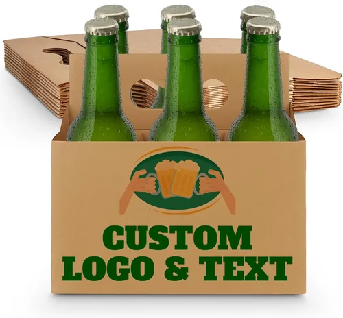 Miniatura 9 de MT Products 4 soportes para botellas de cartón kraft de 12 onzas. Portabotellas de cerveza o soda para un transporte seguro y fácil, paquete de 4