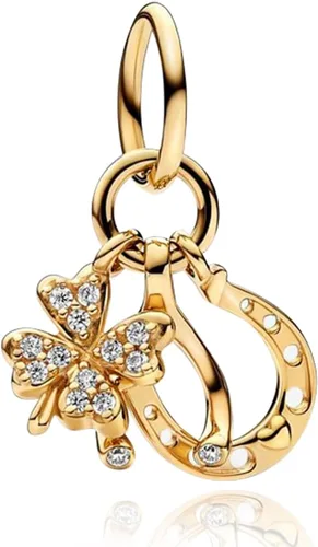Miniatura 88 de Dijes de plata de ley 925 con diseño de oso dorado para mujer, pulseras y collares, regalos para familiares y amigos, 3 piezas/paquete