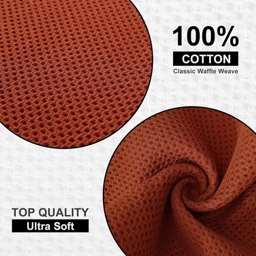 Miniatura 268 de Kitinjoy - Paños de cocina de 100 % algodón, tela de tejido gofrado, paño de limpieza ultrasuave, absorbente y de secado rápido. Beige