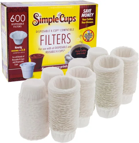 Miniatura 9 de Filtros desechables de café de papel, 100 unidades, compatibles con máquinas Keurig, K-Cup y otras tazas K reutilizables para cafeteras de una sola