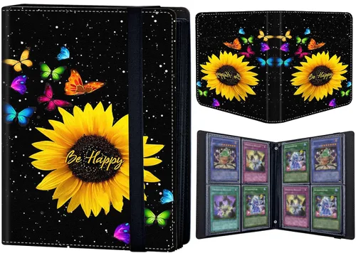 Miniatura 29 de Carpeta para tarjetas coleccionables de 4 bolsillos, 160 tarjetas, libro con banda elástica que se adapta a la mayoría de tarjetas