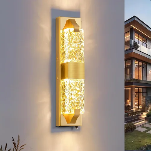 Miniatura 21 de Lámpara de pared inteligente para exteriores, lámpara exterior que cambia de color RGB, iluminación de pared exterior de carcasa de metal, luces