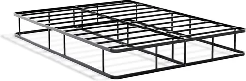 EAST WEST FURNITURE - DHFBBLK - Base de cama Dothan con cabecera y estribo de diseño magnífico - Marco de metal moderno con recubrimiento en polvo