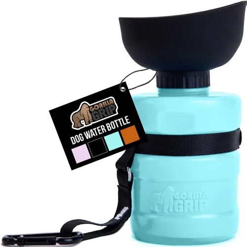 Miniatura 12 de GORILLA GRIP Botella de Agua para Perros, Dispensador de Tazón de Agua Portátil para Perros, 16 oz Botellas Exprimibles de Viaje para Mascotas a