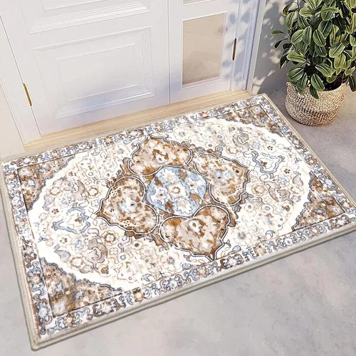 Miniatura 119 de HEBE Alfombra Pasillo 2'x10' Lavable Vintage Desgastada Alfombras de Área Antideslizante Alfombra de Lavandería Boho Alfombras de Piso para Pasillos