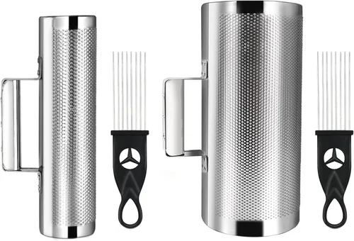 Soulmate Guiro Instrument Guiro Shaker de acero inoxidable 3 "10" y 6 "12" Instrumento de percusión con raspador, acompañamiento de banda