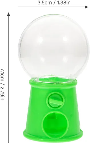 Miniatura 2 de STOBOK Mini máquina de dulces dispensador de juguetes giratorio Gumball Candy Catcher para niños Fiesta Jugar Mejorar la coordinación mano-ojo, Verde